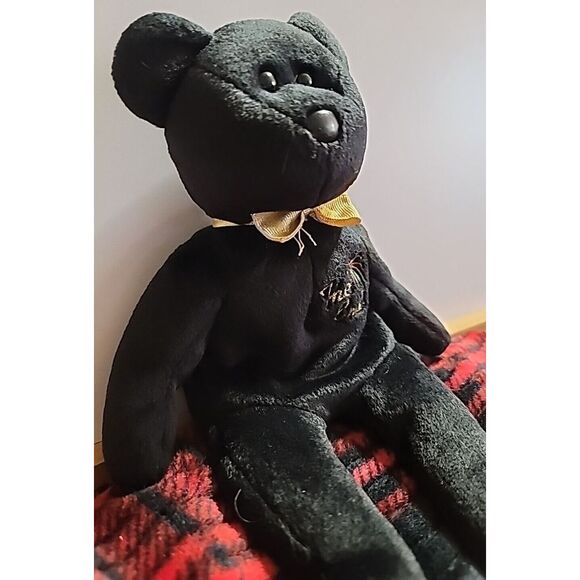 Black Beanie Bear TY Beanie Baby "The End" Bear 1999 retired - Picture 9 of 13